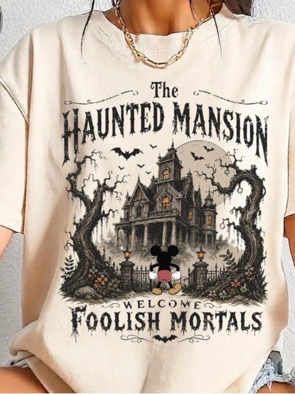 The Haunted Mansion welcome Foolish Mortals With Mickey Mouse comfort colors Tee